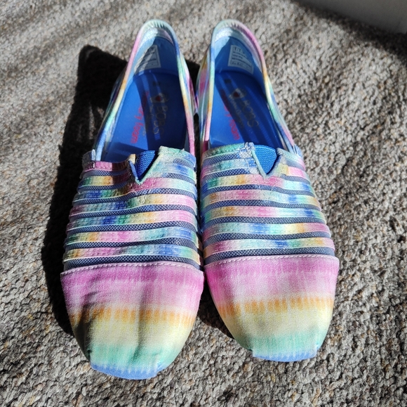 BOBS from Skechers Shoes - Skechers Women's Bobs Plush Rainbow "Sunset Feels" Flats, Sz 8